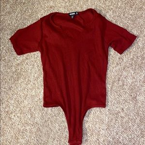 Sophisticated V neck bodysuit